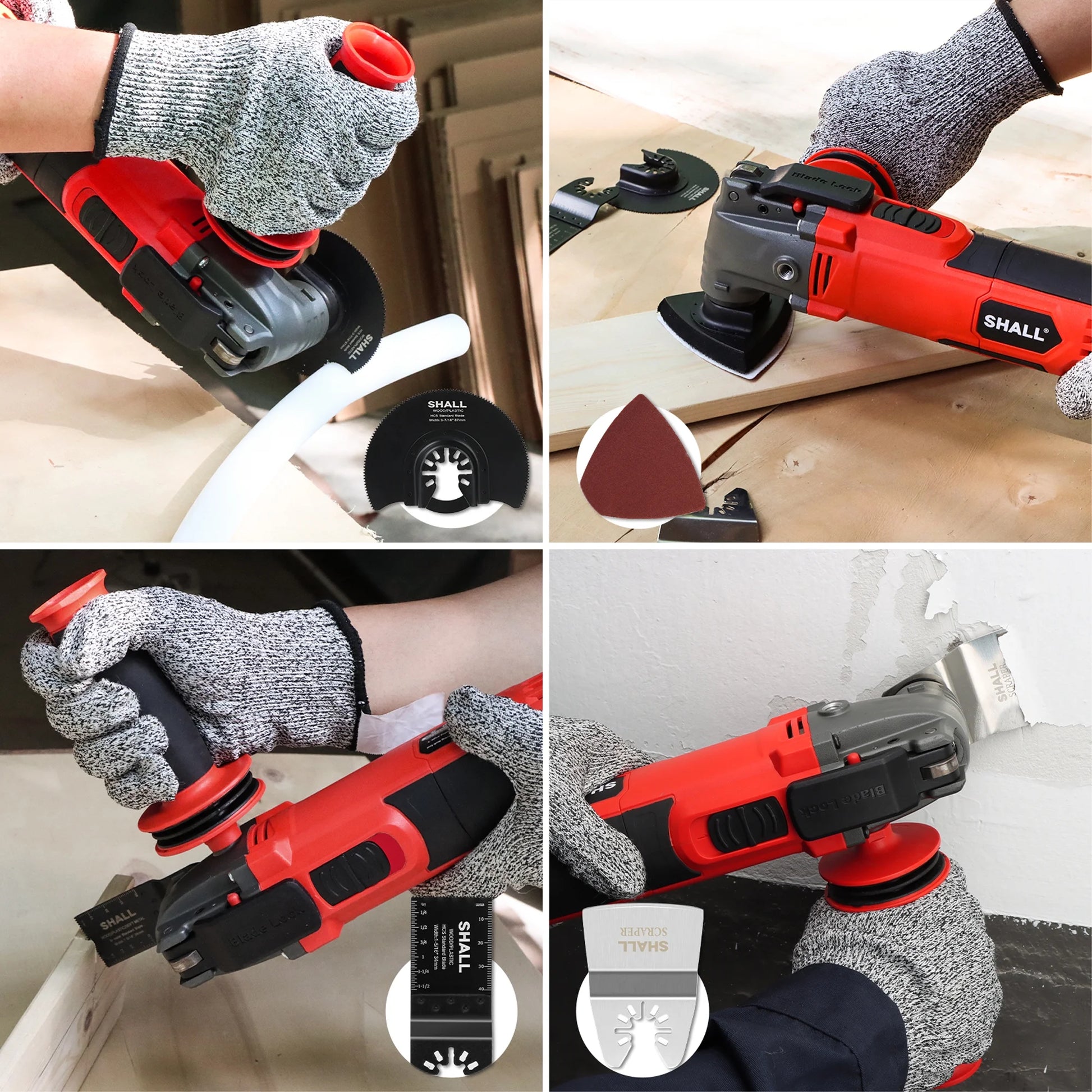 102Pcs Oscillating Multitool Blades, Oscillating Saw Blades, Quick Release Multitool Blades Kit, Tool Blades Accessories Kits with Storage Case for Wood Plastic Metal Nails Bolts